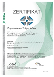 Zertifikat AZAV Träger